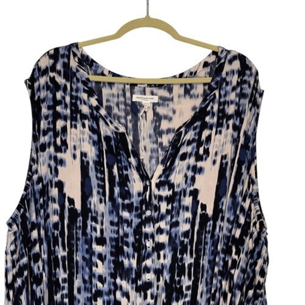 BEACHLUNCHLOUNGE Danika Blue Swirl Sleeveless Jumpsuit 3X - Picture 3 of 10